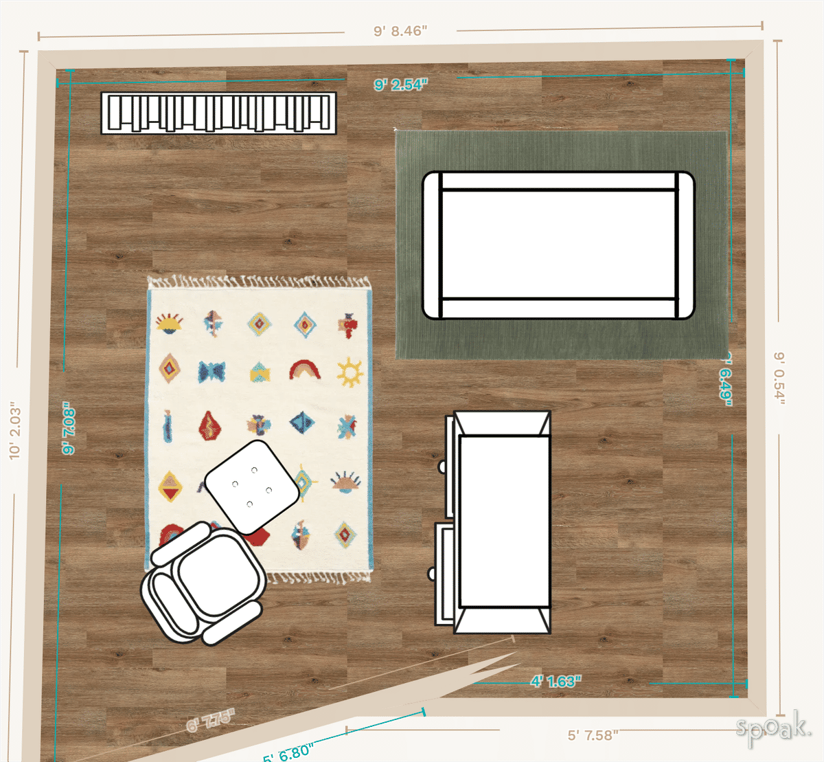Primary Bedroom Layout designed by Jessie Allen