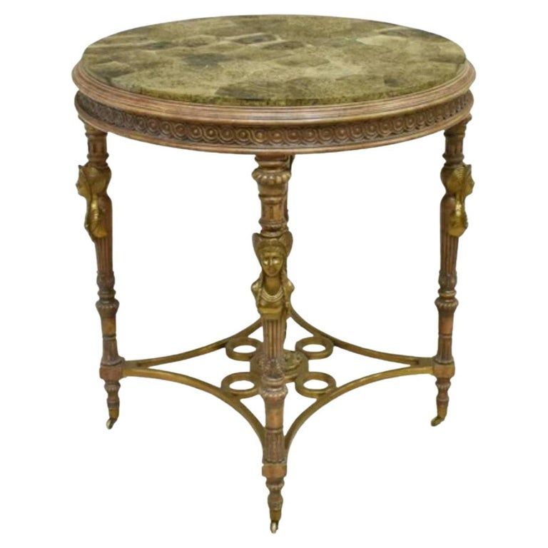 Vintage French Guéridon Table after Adam Weisweiler added by Jendalyn Cohen