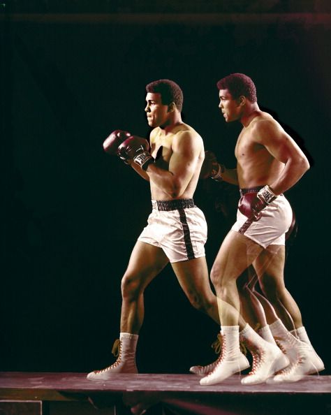 Multiple exposure portrait of Muhammad Ali demonstrating "Ali... added by Tanya Evans