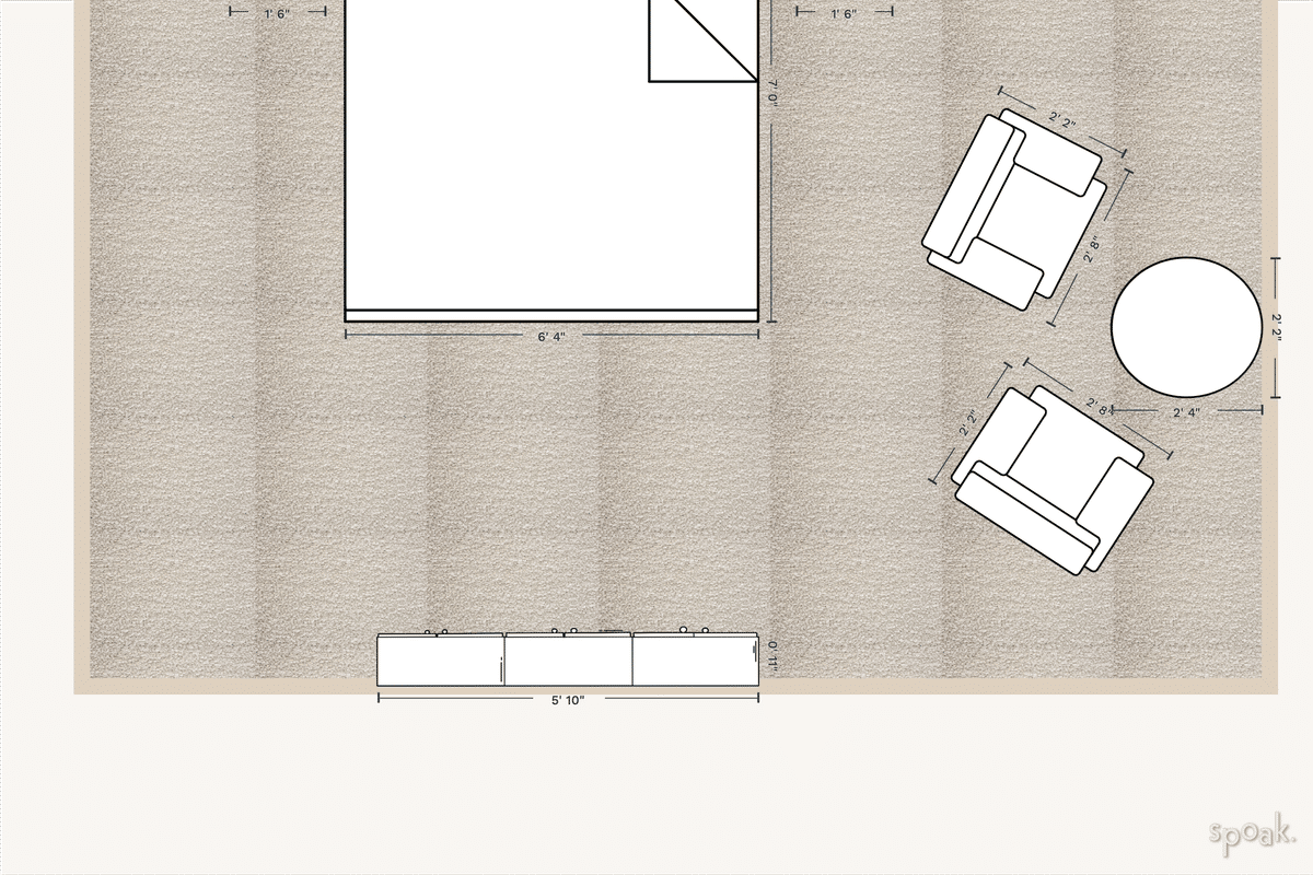 Bedroom Floor Plan designed by Bayley Lindgren