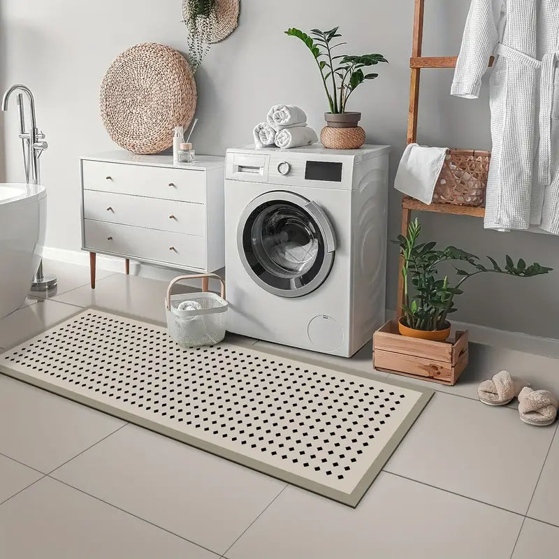 Rhombus Simple Simple Pattern Bathroom Rug Non slip - Temu added by Sarah Jackson
