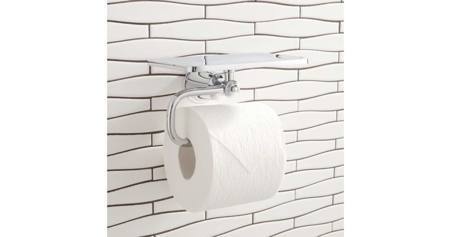 Cooper Single Post Tissue Holder with Shelf in Chrome added by KemptNO LLC