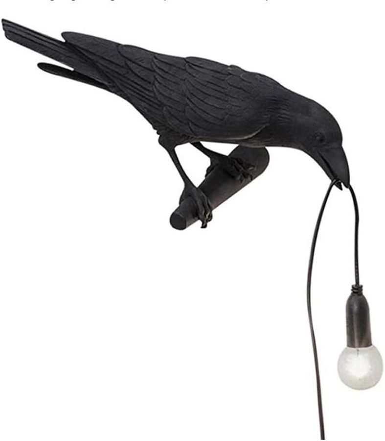 Crow Wall Lamp, Unique Gothic Raven Birds Wall Sconce Light for Bedside Bedroom Living Room Farmhouse Decor (Left Black Wall Lamp) added by Katie Knott