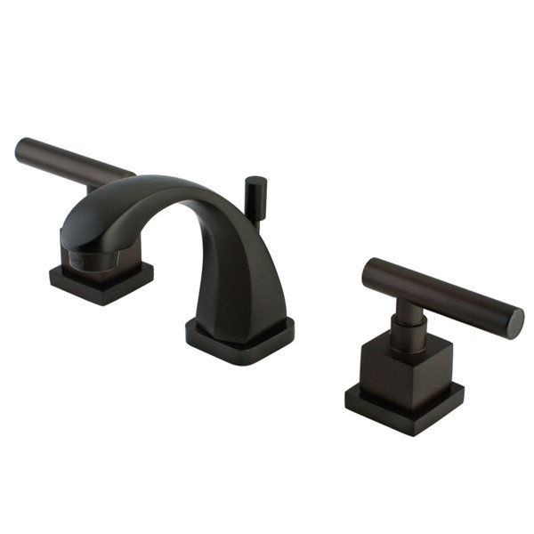Kingston Brass Claremont Two-Handle 3-Hole Deck Mount Widespread Bathroom Faucet with Brass Pop-Up Drain added by Rebecca Carter