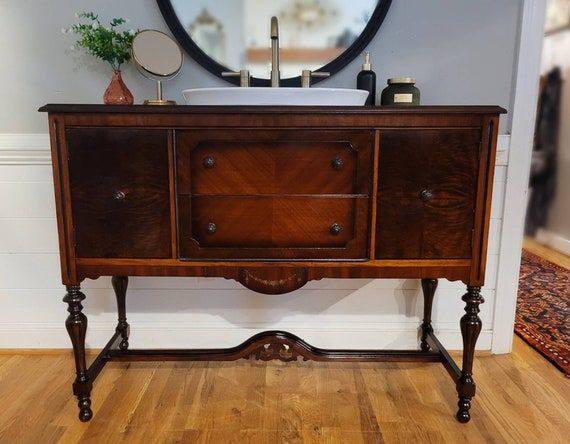 Antique Bathroom Vanity | Etsy added by Hayley Gale