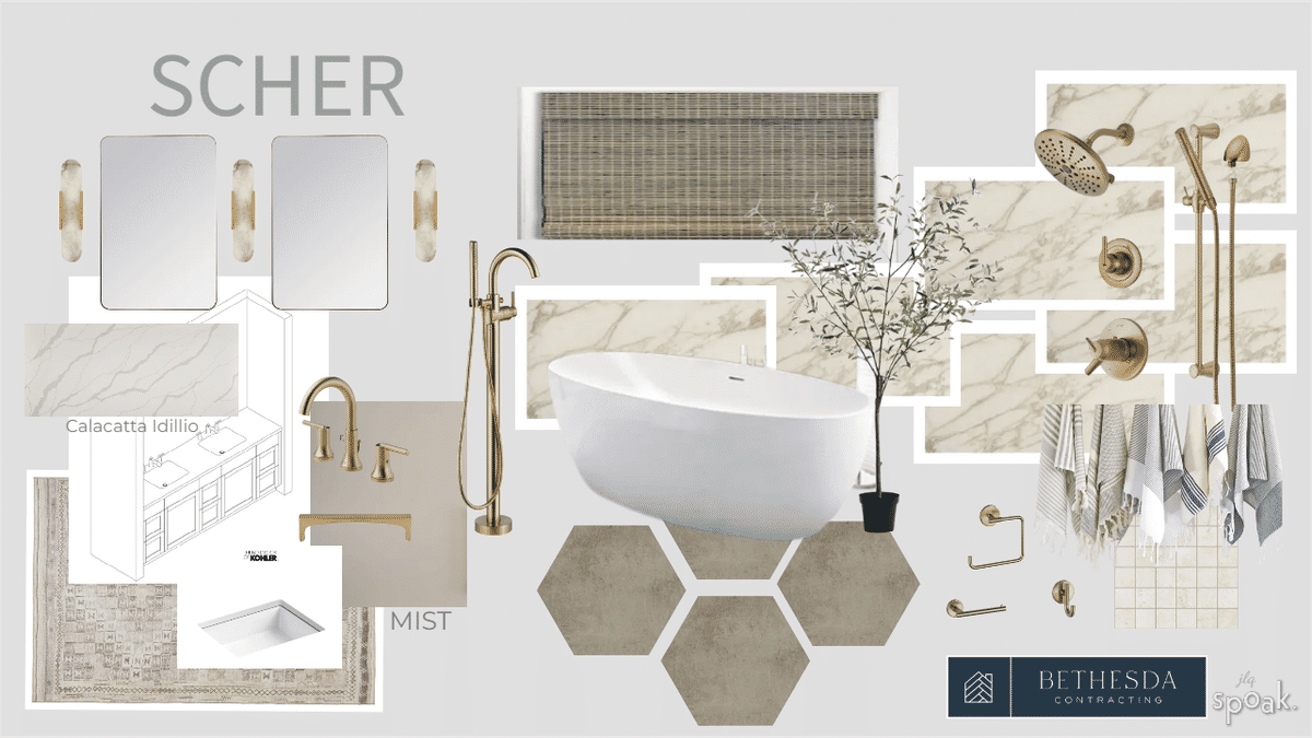 Bathroom Inspiration designed by Bethesda Contracting