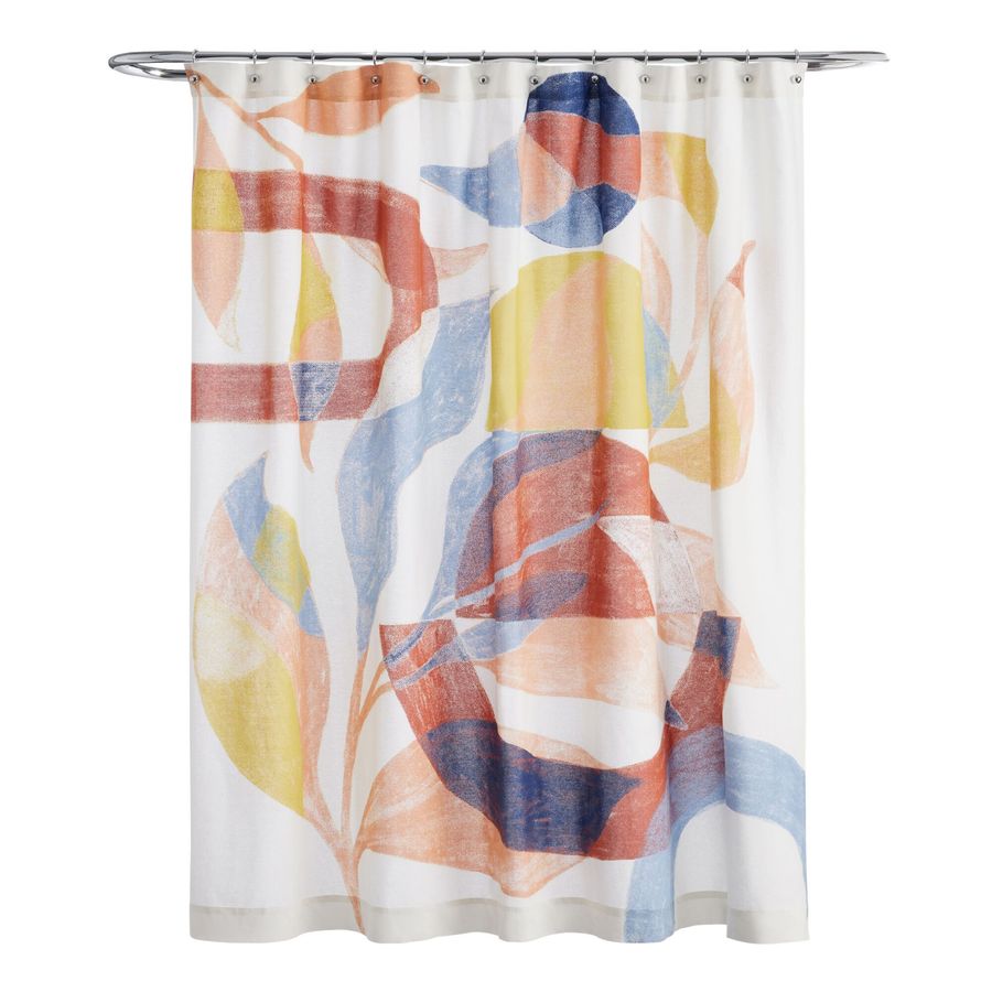 Afira Multicolor Abstract Shape Shower Curtain - World Market added by Ren Robinson