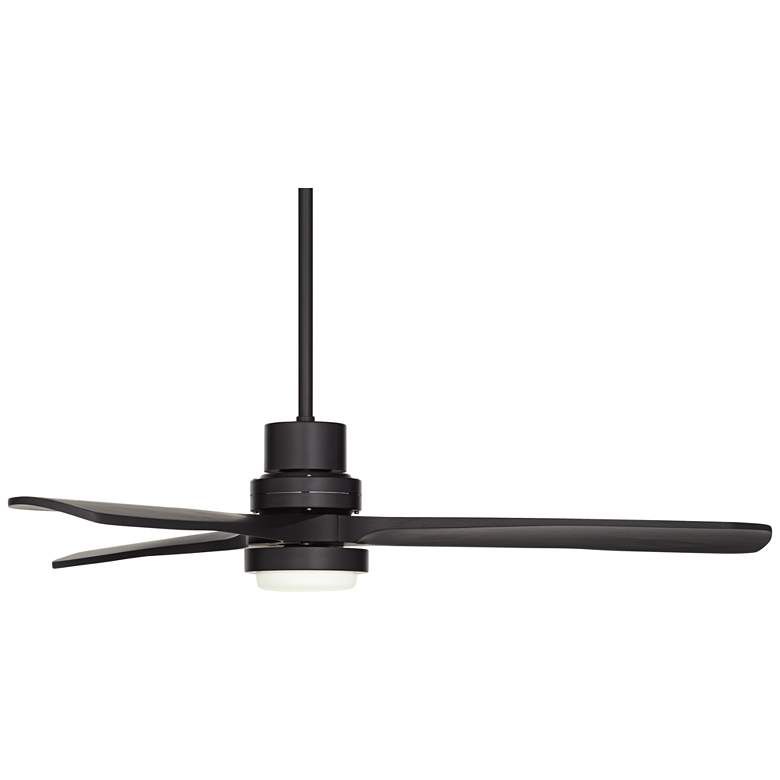 52" Casa Delta DC Matte Black Outdoor CCT LED Ceiling Fan with Remote - #883W4 | Lamps Plus added by Demi Sanchez
