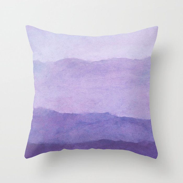 Ombre Waves in Purple Throw Pillow by Aeva added by Ashley Genard