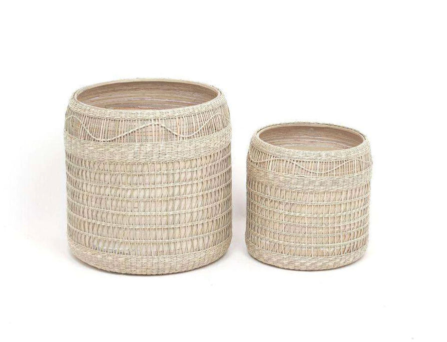 Cozu Bamboo Seagrass Planter added by Elevated by Elise LLC
