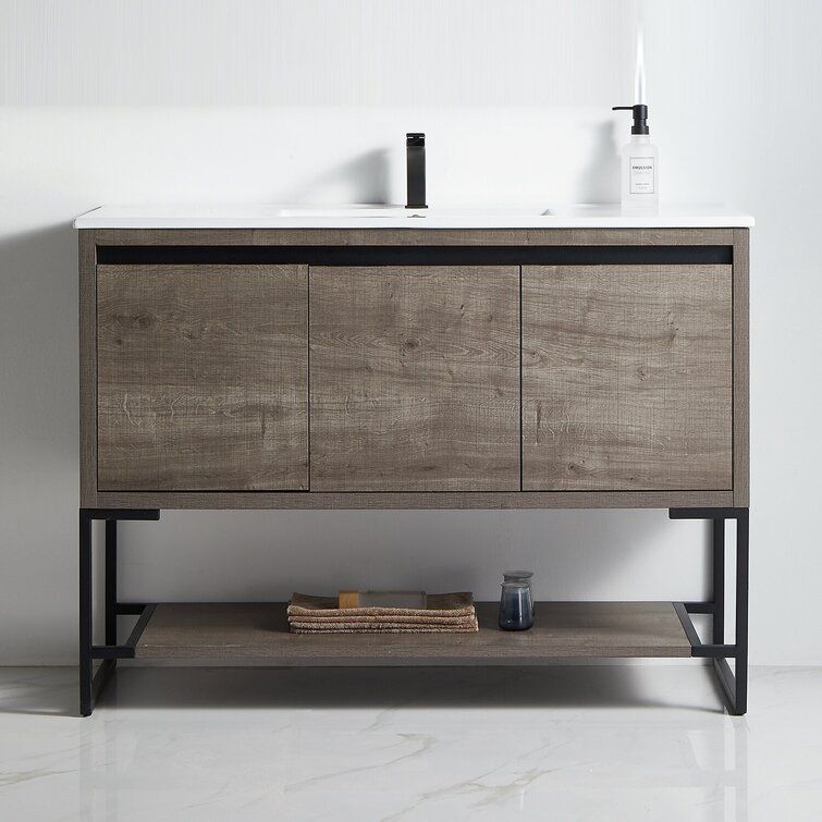 47.17" W x 18.03" D x 35.25" H Single Bathroom Vanity added by Tammy Gerber