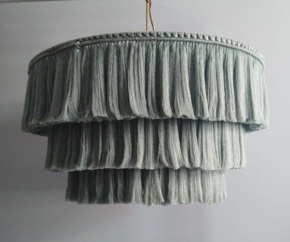 Boho Light. Fringe Chandelier Tassel Lamp Shade 60 Cm Width - Etsy added by MK Alderman