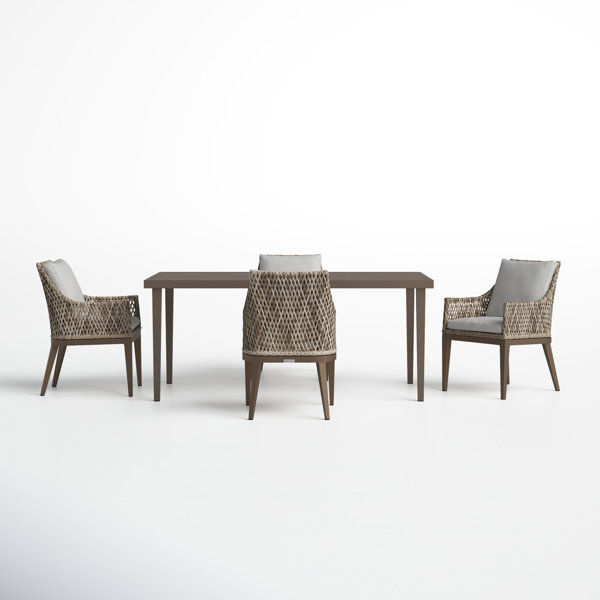 Grenada 5 Piece Gray Aluminum Outdoor Dining Set With Gray Fabric added by Cornelia Spiske