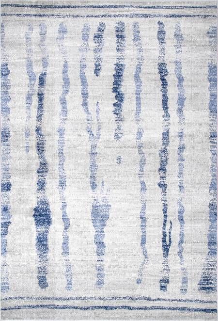 Blue Modern Streaks Area Rug - 8x10 added by MK Alderman