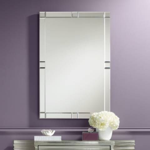 Possini Euro Cecili 23 1/2" x 35 1/2" Tiled Wall Mirror - #76Y81 | Lamps Plus added by Allison Keach