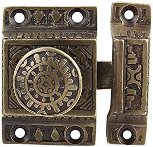 Set of 1 Solid Brass Cabinet Door Latch, Latches for Cabinet Closet Kitchen Door Windsor Design, Antique Cabinet Latch added by Kelly Hudson