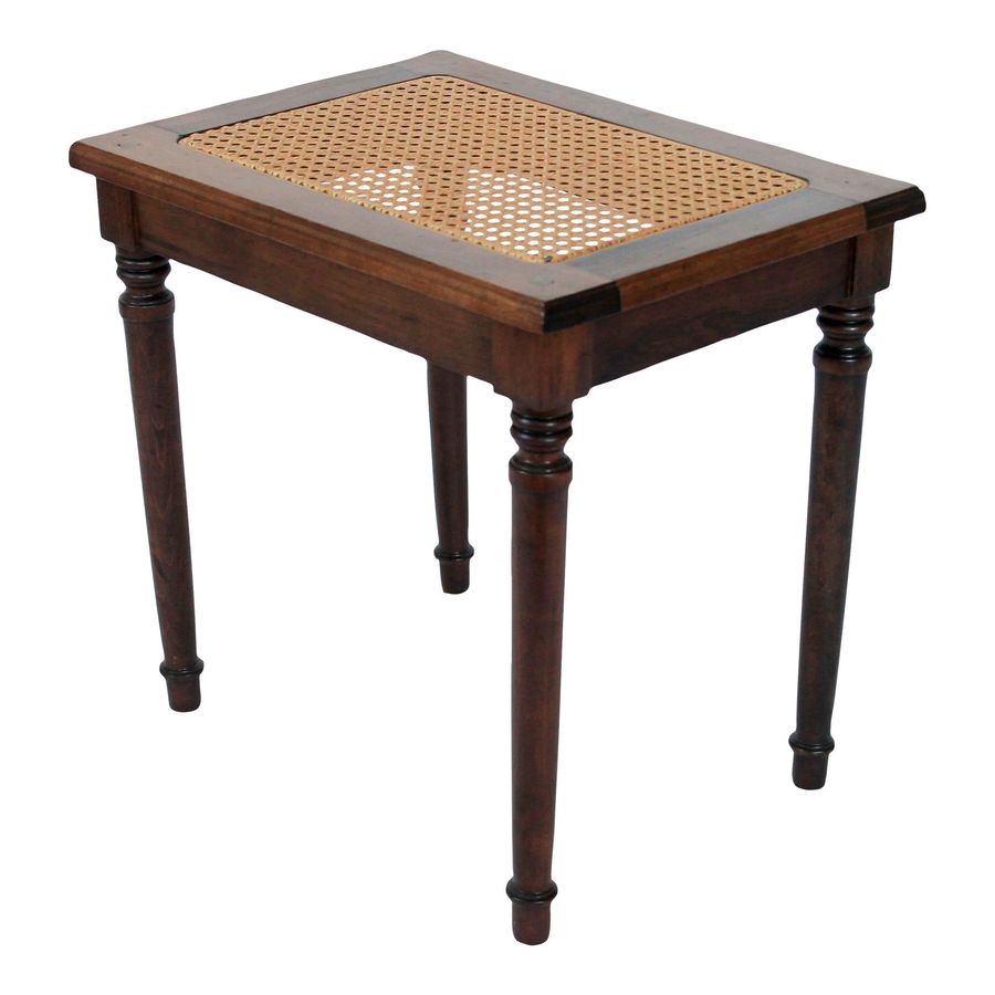 Vintage Bench or Stool With Caned Seat added by Serena Finnerty