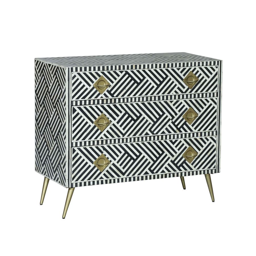 Kadiri Black And White Bone Inlay Dresser - TOV Furniture added by Spoak Member