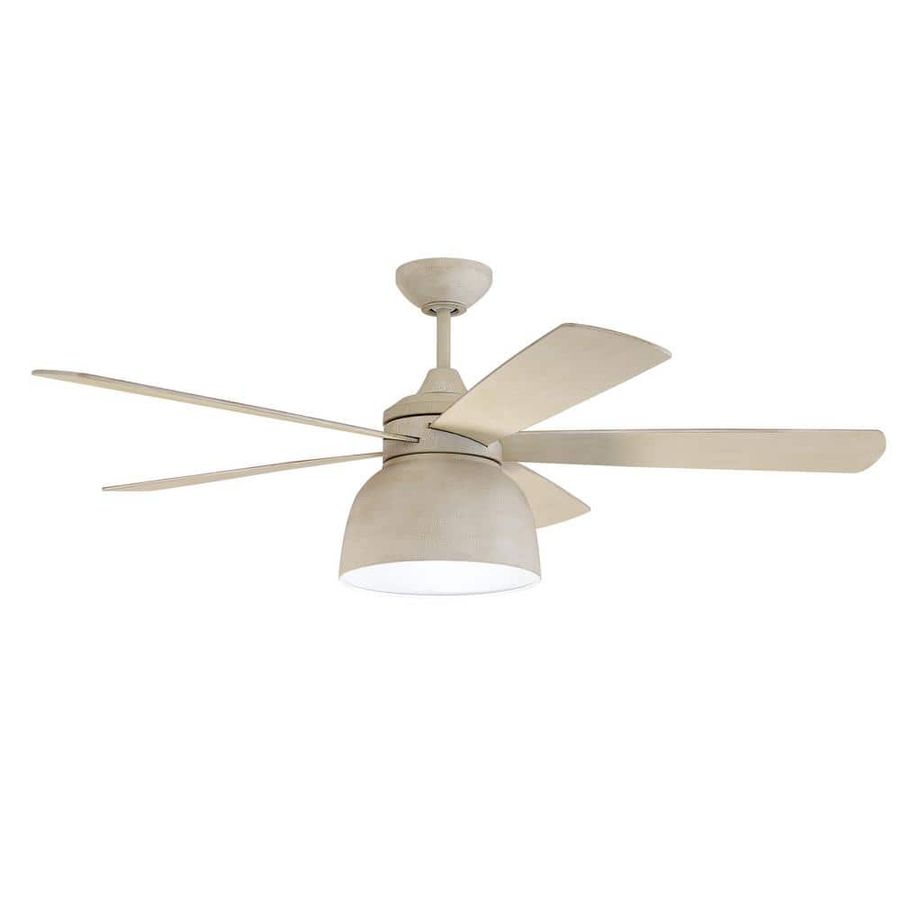 CRAFTMADE Ventura 52 in. Dual Mount Indoor/Outdoor Cottage White Ceiling Fan Integrated Light & Remote/Wall Control (Included) 647881203023 - The Home Depot added by Samantha Elizabeth