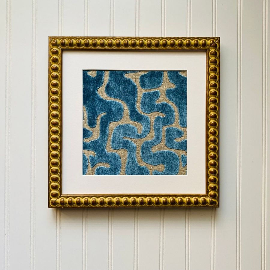 11x11 Velvet Wall Hanging, Textile Wall Art, Framed Wall Art-hardwood Gold Beaded Frame - Etsy added by Alex Ravsten