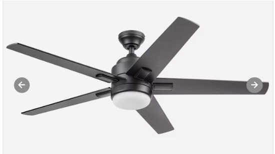Harbor Breeze Flanagan II 52-in Matte Black Color-changing Indoor Ceiling Fan with Light Remote (5-Blade) Item #1060138 added by MISSY PITT