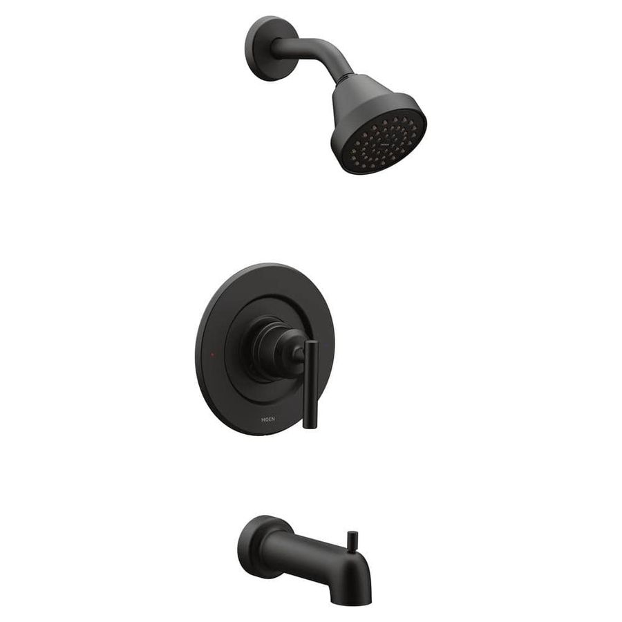 MOEN Gibson 1-Handle Posi-Temp Tub and Shower Faucet Trim Kit in Matte Black (Valve Not Included) T2903EPBL - The Home Depot added by Erin Vernon