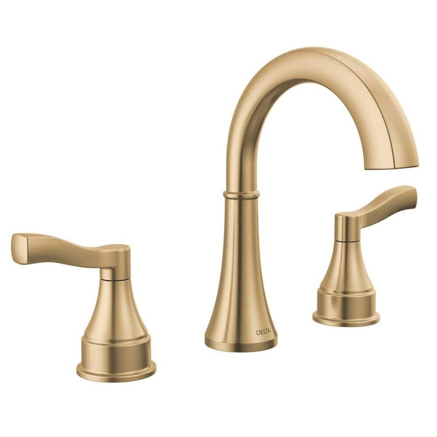 Delta Faryn Gold 8 in. Widespread Double Handle Bathroom Faucet in Champagne Bronze 35822LF-CZ - The Home Depot added by Cornelia Spiske