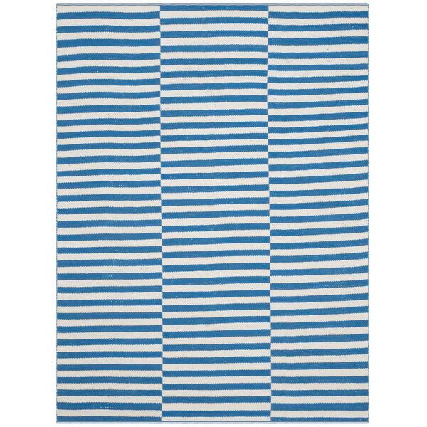 Haqeem Handmade Flatweave Cotton Ivory And Blue Rug added by Spoak Member