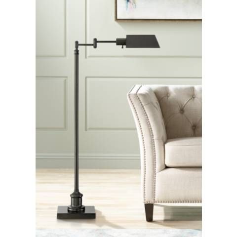 Regency Hill Jenson Dark Bronze Adjustable Swing Arm Pharmacy Floor Lamp - #42D34 | Lamps Plus added by Katie Hoffman