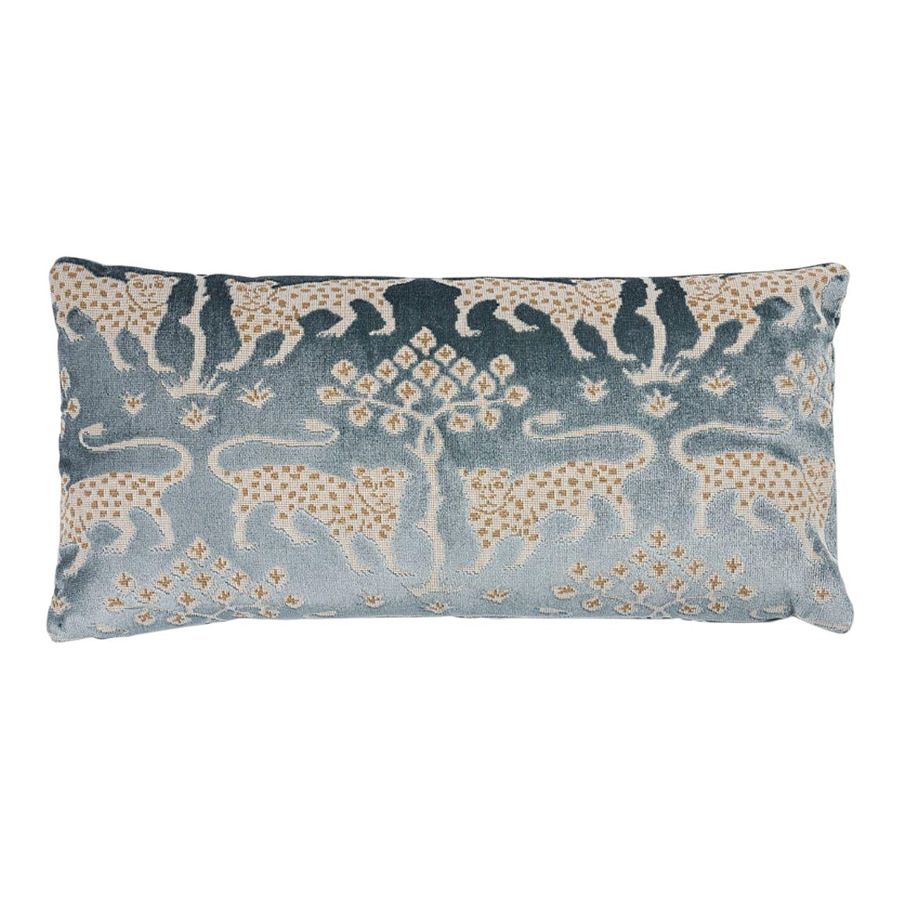 Schumacher Woodland Leopard Velvet 22'' Lumbar Pillow in Mineral added by Annie Ehrmann