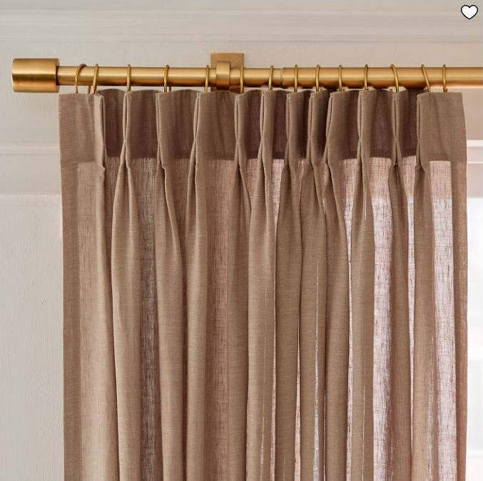 Pleated European Flax Linen Curtain added by Courtney Brennan