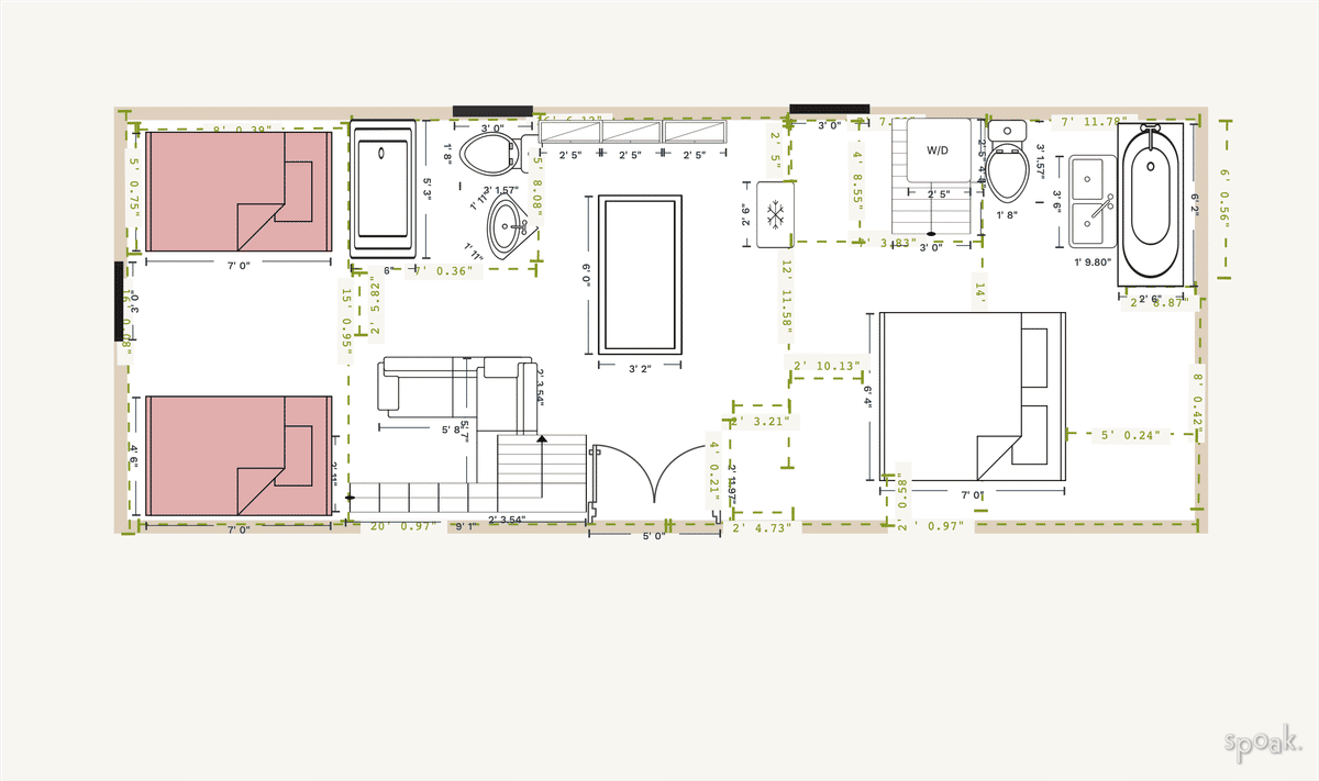 Tiny House Layout designed by Brittney Roberts
