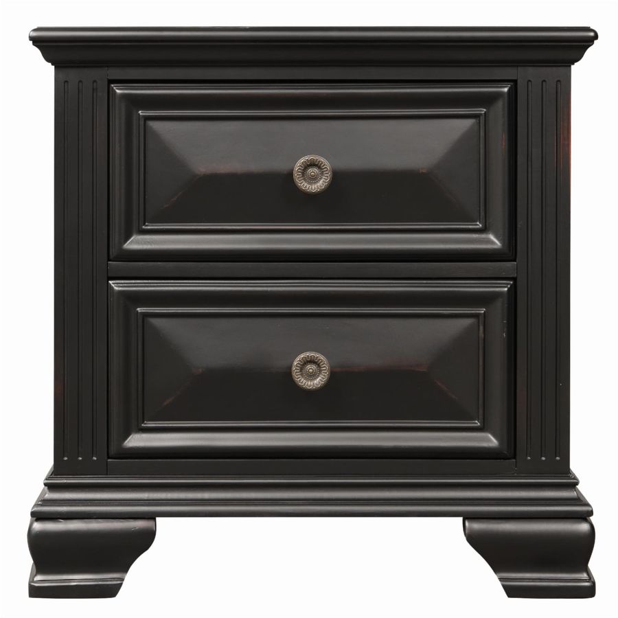 Roundhill Furniture Renova Vintage Black 2-Drawer Nightstand - Walmart.com added by Spoak Member