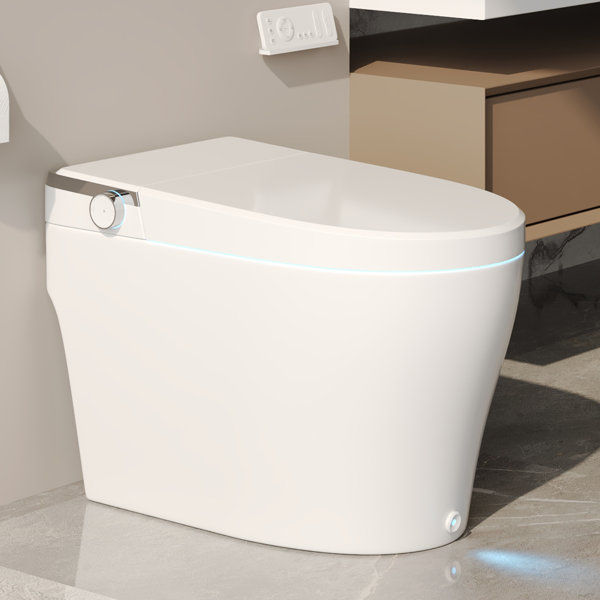 Smart Toilet with Bidet Wash Auto Sensor Flush Kick Flush Heated Seat Warm Wash(Remote Included) added by Jasmyn Elliott