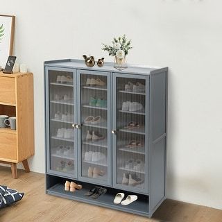 7 Tier Shoe Storage Rack Cabinet with Doors Freestanding - Bed Bath & Beyond - 39128954 added by Sarah Jackson