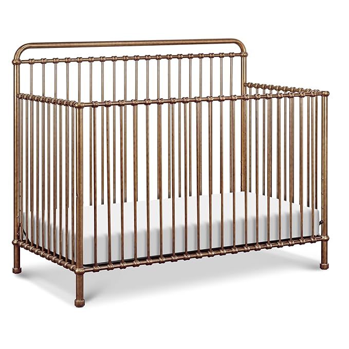 NAMESAKE Winston 4-in-1 Convertible Metal Crib in Vintage Gold, Greenguard Gold Certified added by Jada Williams