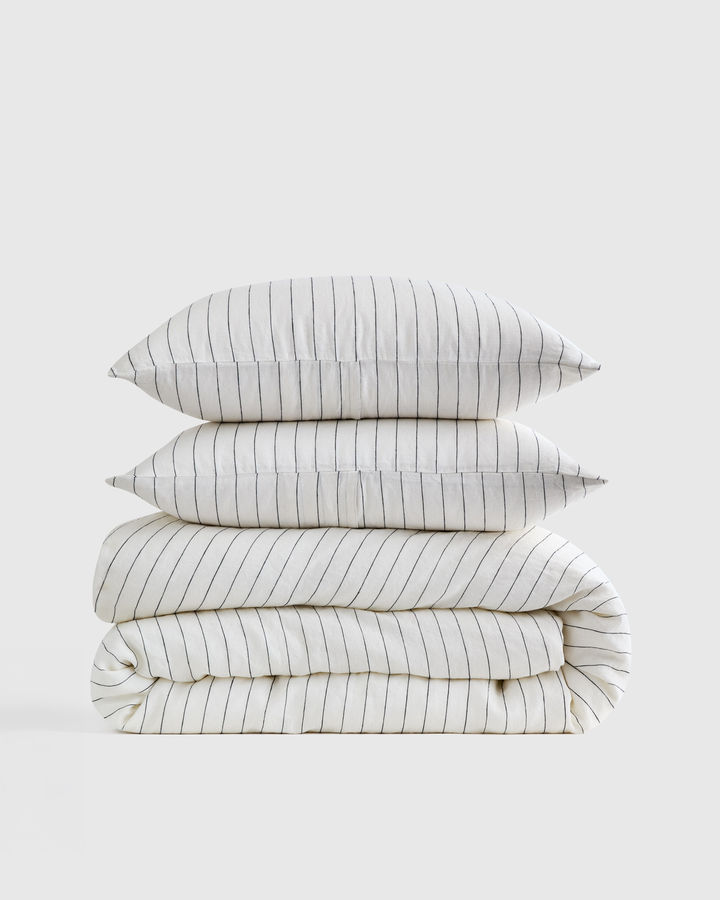 European Linen Stripe Duvet Cover Set | Quince added by Grace Mammen