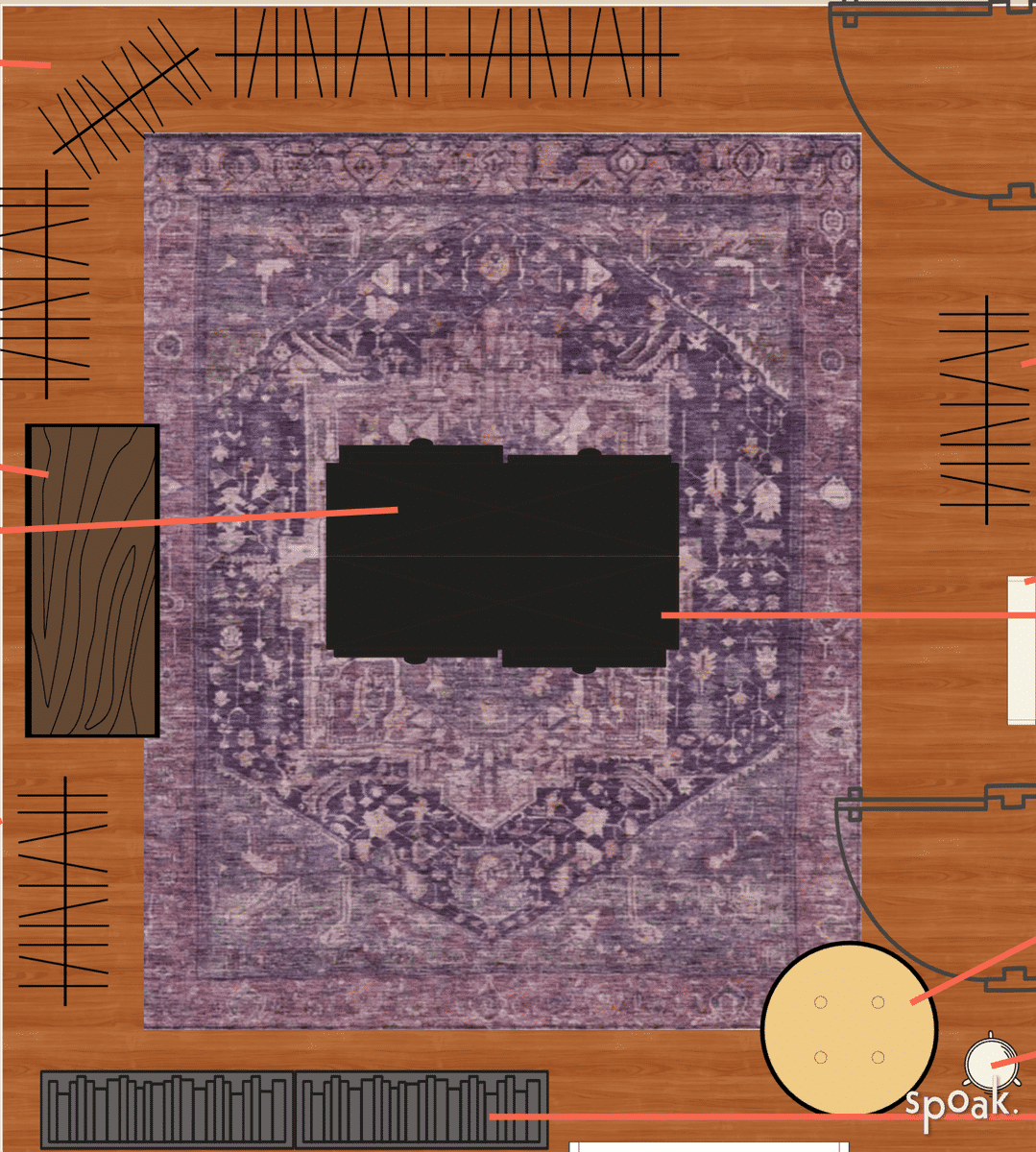 Primary Bedroom Floor Plan designed by Sophie DeMesse