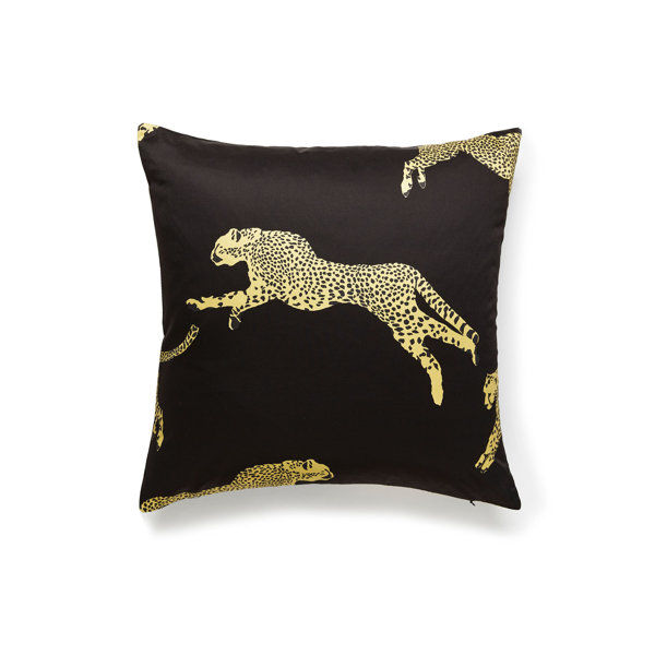 Leaping Cheetah Sahara Square Throw Pillow Cover & Insert by Scalamandre added by Rileigh Florshinger