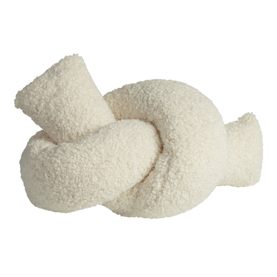 Ivory Cylindrical Knot Pillow - World Market added by Aly Timmermann