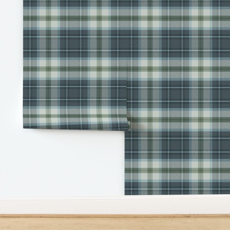 L - Cabincore Plaid Textured Cream And Wallpaper | Spoonflower added by Whitney Crutcher