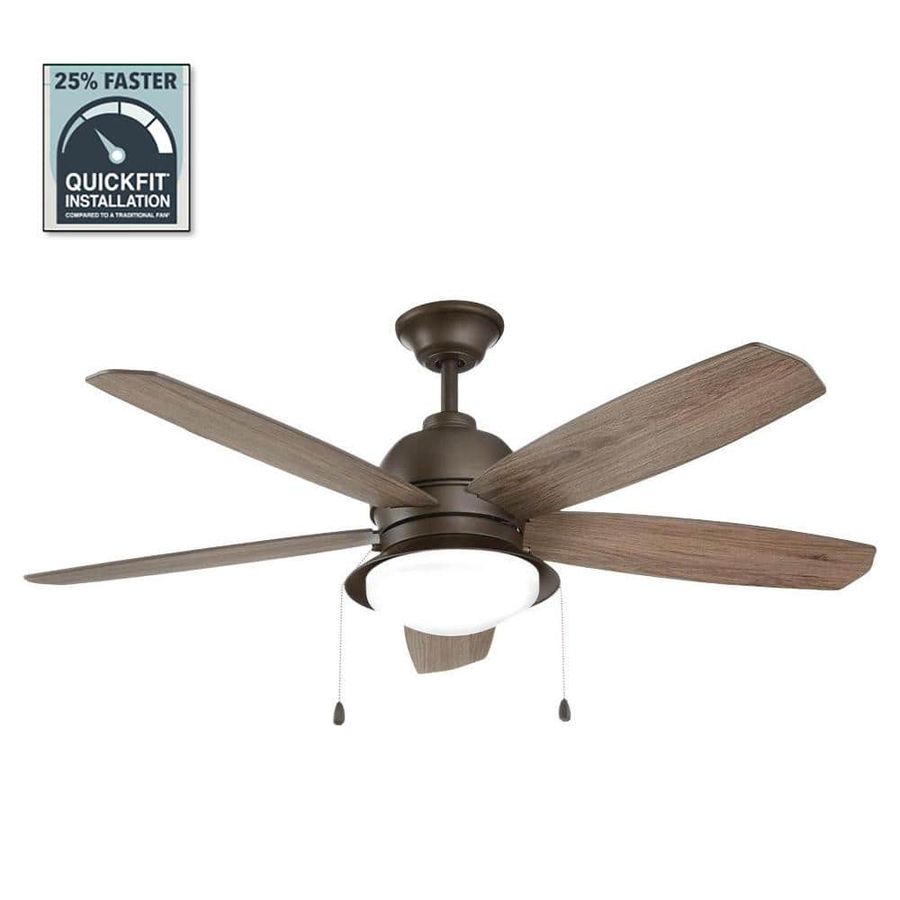 Home Decorators Collection Ackerly 52 in. Integrated LED Indoor/Outdoor Bronze Ceiling Fan with Light Kit 59214 - The Home Depot added by Jenni Winter