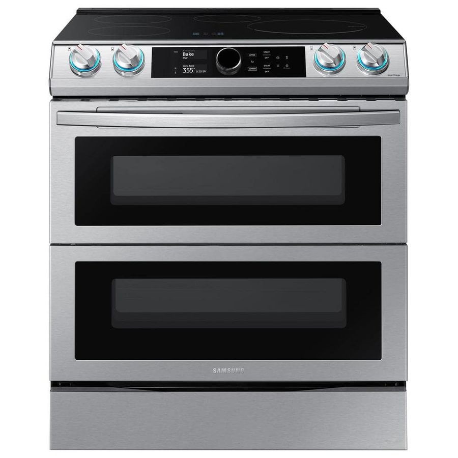 Samsung 6.3 cu. ft. 4-Burner Slide-In Electric Induction Range with Air Fry in Fingerprint Resistant Stainless Steel NE63T8951SS - The Home Depot added by Colette Peters