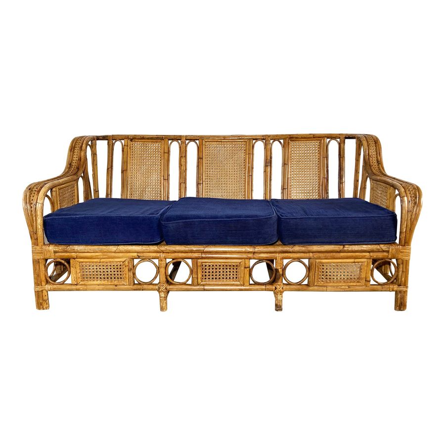 Mid Century Philippine Three Seat Cane and Bamboo Sofa added by Sarah Kaiser