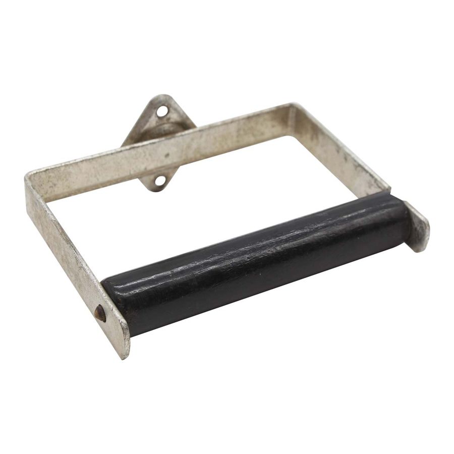 European Steel Toilet Paper Wall Holder with Wood Rod | Olde Good Things added by Serena Finnerty