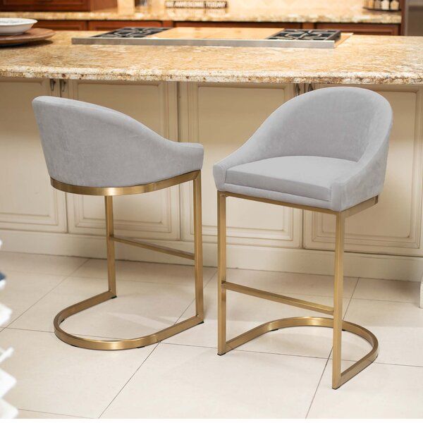 Berlin 26" Counter Height Gold Stainless Steel Barstool added by Samantha Erickson