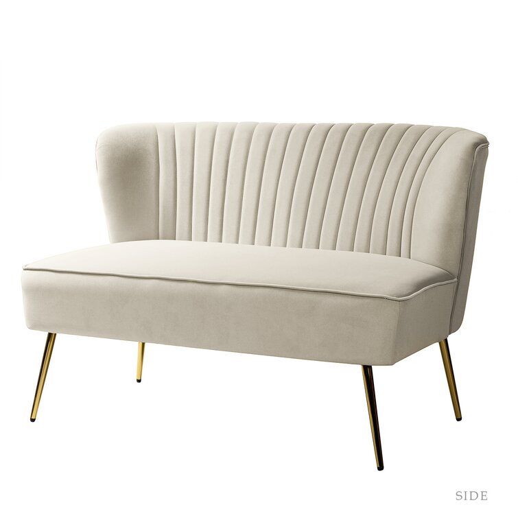 Lisette 47'' Velvet Armless Loveseat added by Rose Jacobsen