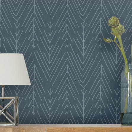 York Wallcoverings Twig Hygge Herringbone 16.5' L x 20.5" W Peel and Stick Wallpaper Roll | Wayfair added by Bridgette Pickering