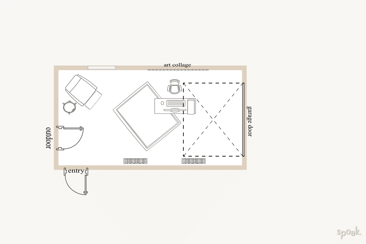Rectanglar Office Floor Plan designed by Olivia Brodeur
