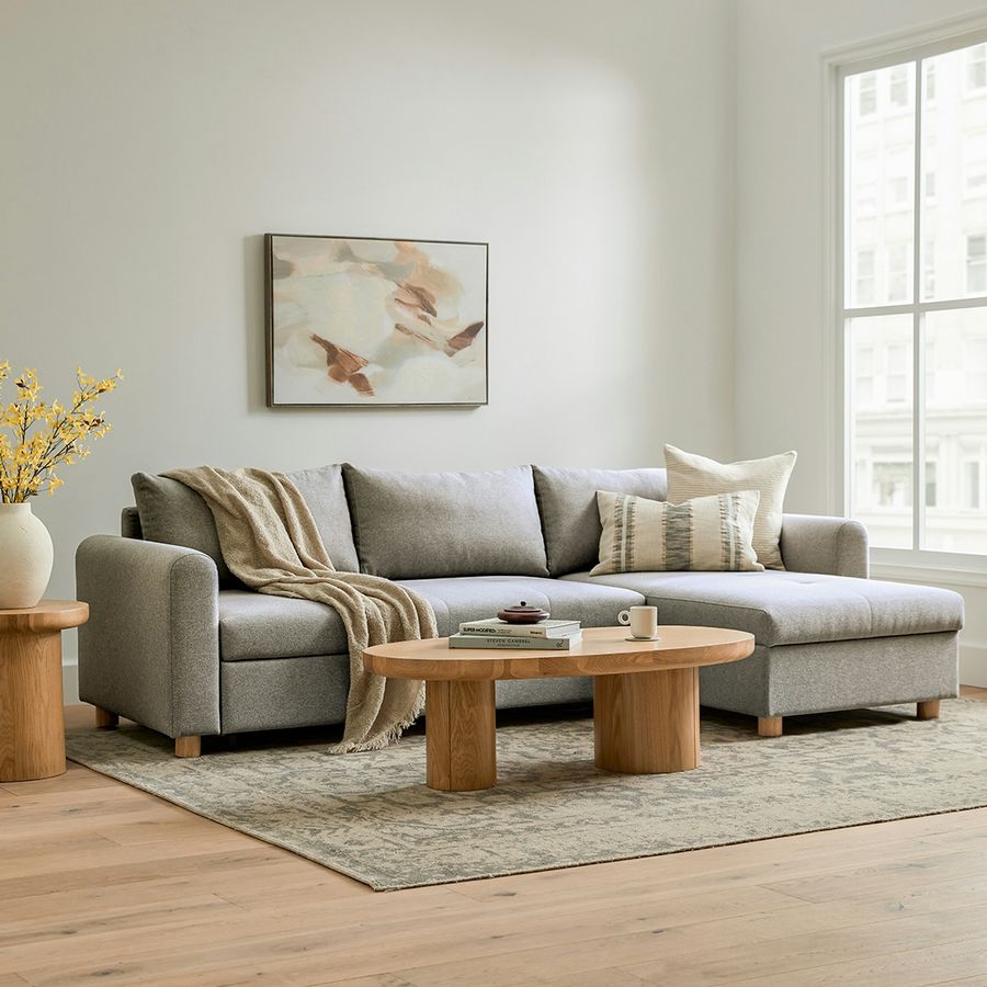 Nordby Pep Gray Reversible Sleeper Sectional added by Ruthann R